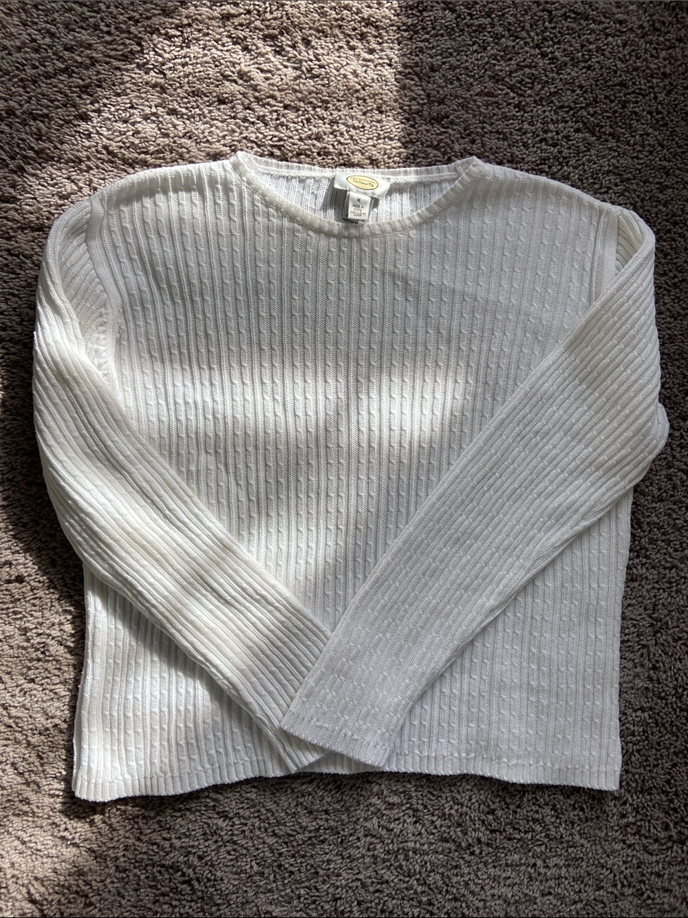 100% cotton Talbots Fisherman Sweater